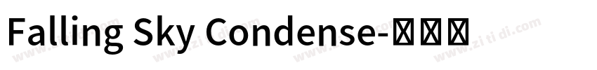 Falling Sky Condense字体转换
